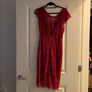 Hot Miami Styles Red Lace dress.